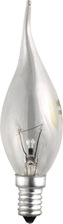 Лампа накаливания CT35 40W E14 clear "Свеча на ветру" Jazzway 3321451