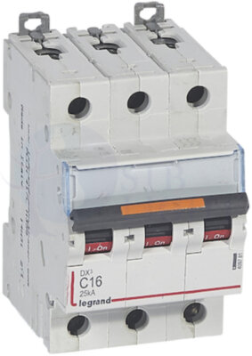 Автомат 3P 16А DX3 (25 кА, C) Legrand 409781