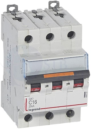 Автомат 3P 16А DX3 (25 кА, C) Legrand 409781