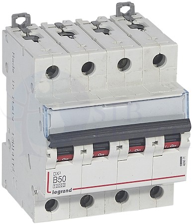 Автомат 4P 50А DX3 (16 кА, B) Legrand 409070