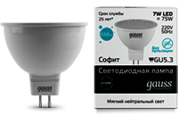 Лампа LED Elementary MR16 GU5.3 7W 4100K 1/10/100 Gauss 13527