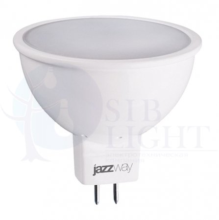 Лампа светодиодная (LED) 5W GU5.3 3000K мат 400Lm Jazzway 1037077A
