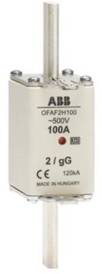 Предохранитель OFAF2H125 125A тип gG размер2, до 500В ABB 1SCA022627R5460