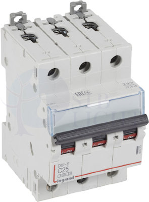 Автомат 3P 25А DX3-E (6 кА, C) Legrand 407293