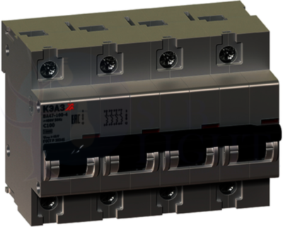 Автомат 4P 100А ВА47-100 (10 кА, C) КЭАЗ 141634