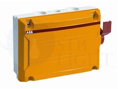 Выкл в боксе с доп. контактом 6р 16А IP65 BWS616Y TPN ABB 2CMA142425R1000