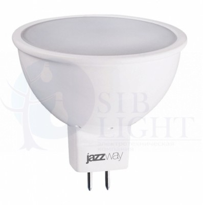 Лампа светодиодная (LED) 5W GU5.3 4000K мат 400Lm Jazzway 1037107A