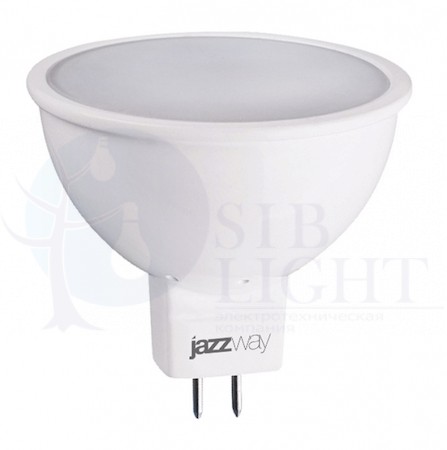 Лампа светодиодная (LED) 5W GU5.3 4000K мат 400Lm Jazzway 1037107A