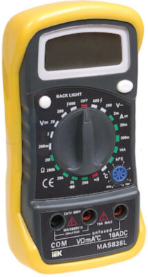 Мультиметр цифровой Master MAS838L IEK TMD-3L-838