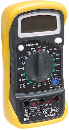Мультиметр цифровой Master MAS838L IEK TMD-3L-838