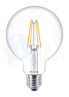Светодиодная лампа Philips E27 6W = 70W теплый свет филаментная арт. 929001238808