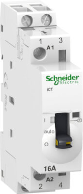 МОДУЛЬНЫЙ КОНТАКТОР С РУЧНЫМ УПРАВЛЕНИЕМ iCT16A 2Н Schneider Electric A9C23712