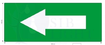пиктограмма "СТРЕЛКА ВЛЕВО" для аварийно-эвакуационного светильника ip20