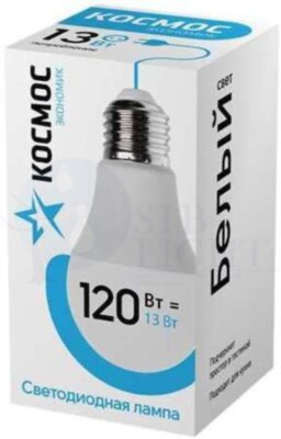 Лампа светодиодная LED BASIC A60 13Вт 220В E27 4500К КОСМОС LkecLED13wA60E2745 КОСМОС LkecLED13wA60E2745