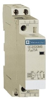 МОДУЛЬНЫЙ КОНТАКТОР 4ПОЛЮСА (4НО).25А. ЦЕПЬ УПРАВЛЕНИЯ 220В 50ГЦ Schneider Electric GC2540M527