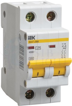 ВА47-29М 2P 63A 4,5кА х-ка C автом. выкл. IEK MVA21-2-063-C