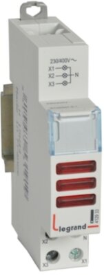 CX3 Лампа индик. 3xLED кр.230/400В ~ Legrand 412933