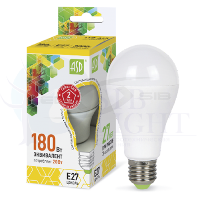 Лампа сд LED-A65-standard 20W 230V Е27
