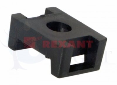 Площадка для крепления стяжки 16х22.2мм черн. (уп.100шт) REXANT 07-2103