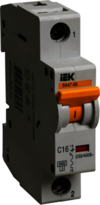 Автомат 1P 6А ВА47-60 (6 кА, B) IEK MVA41-1-006-B