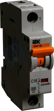 Автомат 1P 6А ВА47-60 (6 кА, B) IEK MVA41-1-006-B