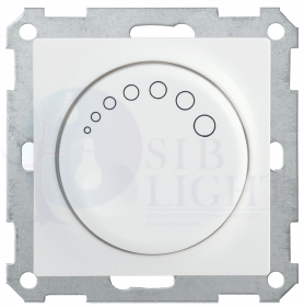 Светорегулятор поворотный с индикацией СС10-1-1-Б 600Вт BOLERO белый IEK