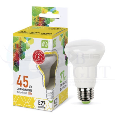 Лампа сд LED-R63-standard 5.0W 230V Е27 450Lm