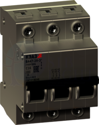 Автомат 3P 6А ВА47-29 (4.5 кА, C) КЭАЗ 231630
