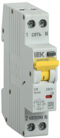 Автоматический выключатель дифференциального тока АВДТ32М В16 30мА IEK