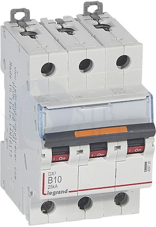 Автомат 3P 10А DX3 (25 кА, B) Legrand 409728