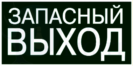 Этикетка самокл. : 200х100 мм, ЗАПАСНЫЙ ВЫХОД IEK YPC30-2010ZAPV