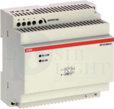 Блок питания CP-D 24/4.2 (регулир. вых. напряж) вход 90-265В AC / 120-370В DC, выход 24В DC /4.2A ABB 1SVR427045R0400