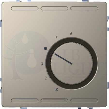 MERTEN D-Life ТЕРМОРЕГУЛЯТОР с центр. пл. с перекл. конт.24В, НИКЕЛЬ, SD Schneider Electric MTN5763-6050