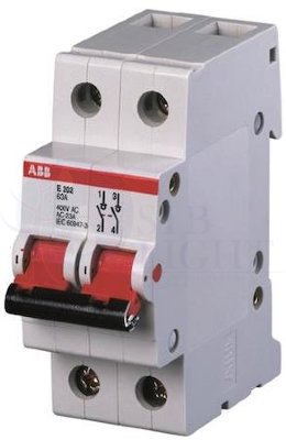 E202r Рубильник 2P 80A рычаг крас. ABB 2CDE282001R0080