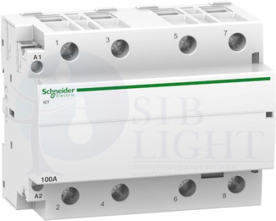 МОДУЛЬНЫЙ КОНТАКТОР iCT100A 4НО 220/240В АС 50ГЦ Schneider Electric A9C20884