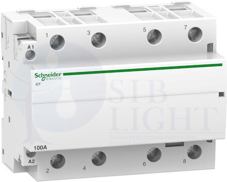 МОДУЛЬНЫЙ КОНТАКТОР iCT100A 4НО 220/240В АС 50ГЦ Schneider Electric A9C20884