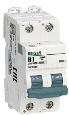 Автомат 2P 1А ВА-105 (10 кА, B) DEKraft 13362DEK