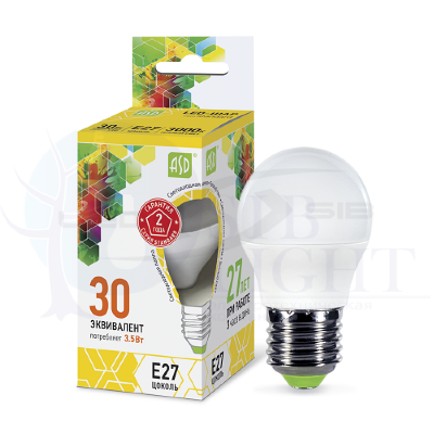 Лампа сд LED-ШАР-standard 3.5W 230V Е27 320Lm