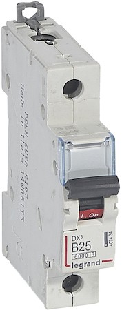 Автомат 1P 25А DX3 (10 кА, B) Legrand 407434