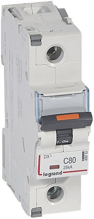 Автомат 1P 80А DX3 (25 кА, C) Legrand 409762