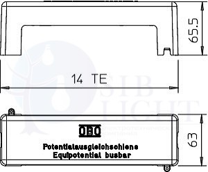 Кожух защитный для шины уравнивания потенциалов OBO Bettermann 5015707