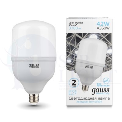 Лампа Gauss Elementary LED T120 E27 42W 3700lm 180-240V 6500K 1/12