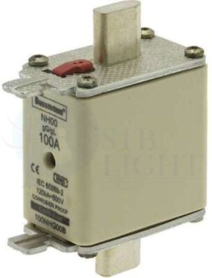 Предохранитель NH 00 AM 100A 500В двойная индикация, 100NHG00B EATON 100NHG00B