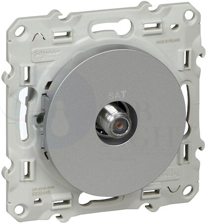 Розетка спутниковая Odace (SAT, механизм, алюминий) Schneider Electric S53R446