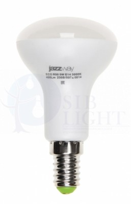 Лампа светодиодная (LED) R50 5W E14 3000K мат 400Lm Jazzway 1037015A