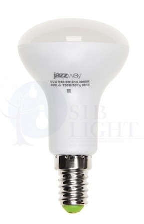 Лампа светодиодная (LED) R50 5W E14 3000K мат 400Lm Jazzway 1037015A