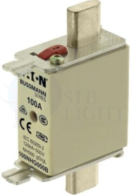 Предохранитель NH 100A 500В GL/GG 000 двойная индикация, 100NHG000B EATON 100NHG000B