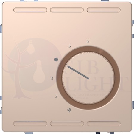 MERTEN D-Life ТЕРМОРЕГУЛЯТОР с центр. пл. с перекл. конт.24В, ШАМПАНЬ, SD Schneider Electric MTN5763-6051