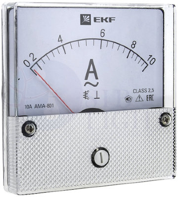AMA-801 аналоговый на панель (80х80) круглый вырез 100А трансф. подкл. PROxima EKF ama-801-100