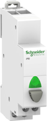 КНОПКА УПРАВЛЕНИЯ iPB 1НО СЕРАЯ+ЗЕЛЕНЫЙ ИНДИКАТОР Schneider Electric A9E18036